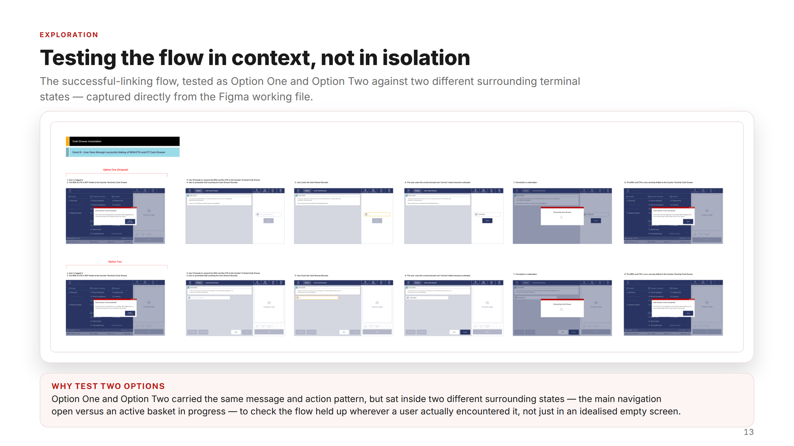 Design Exploration — Option A & B