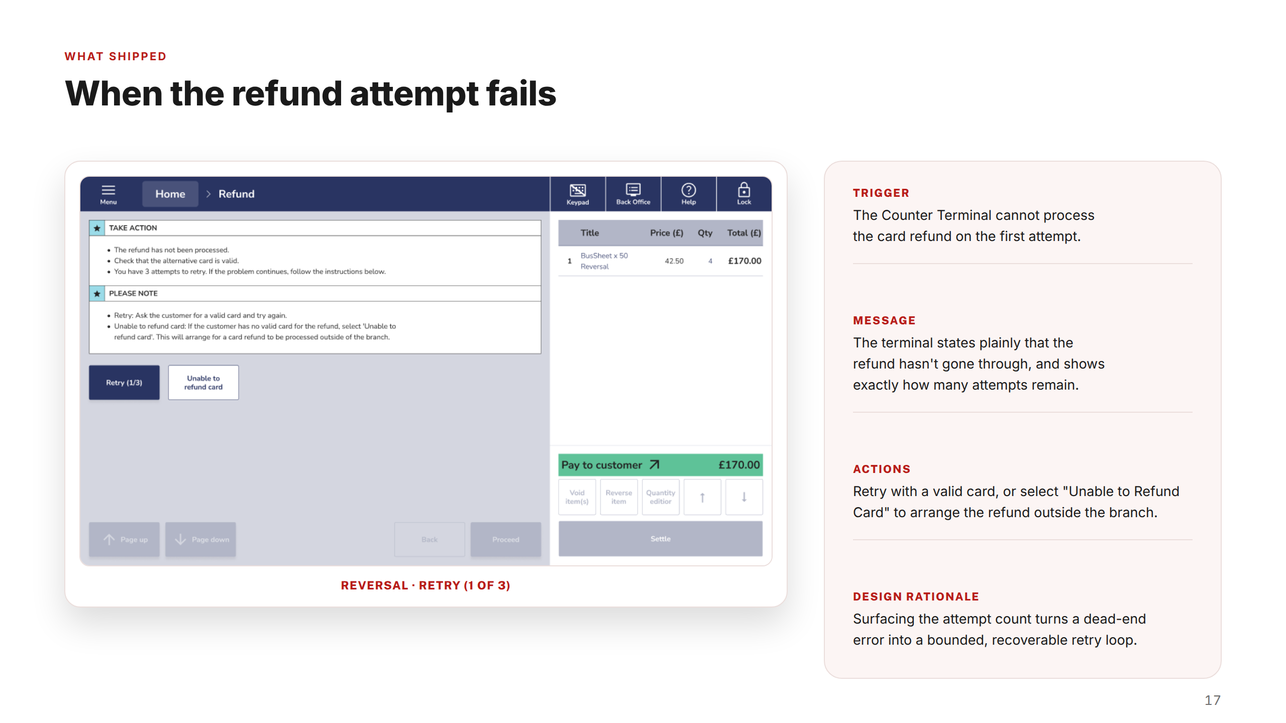 Screen — Retry & Error
