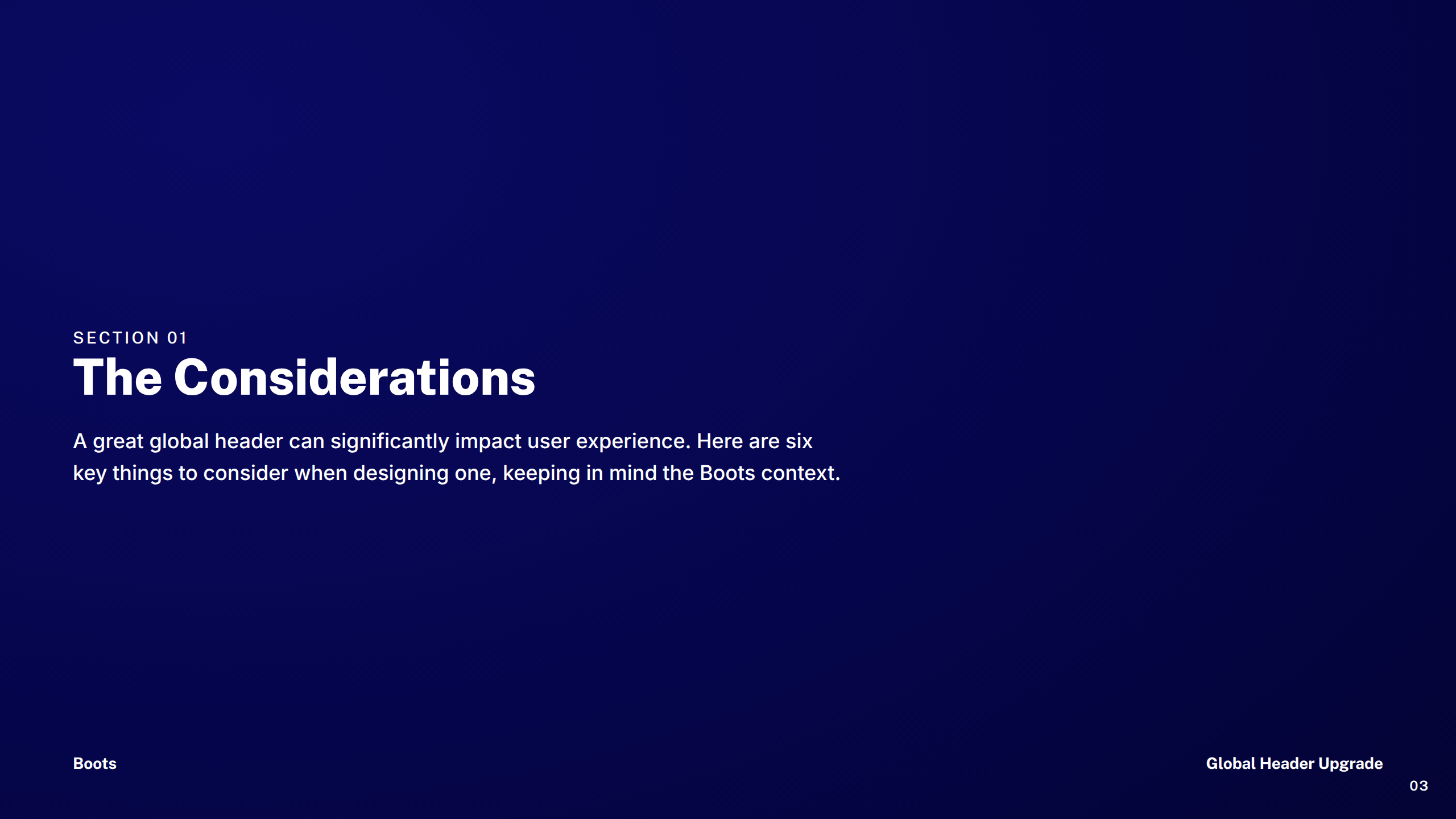 Section: Considerations