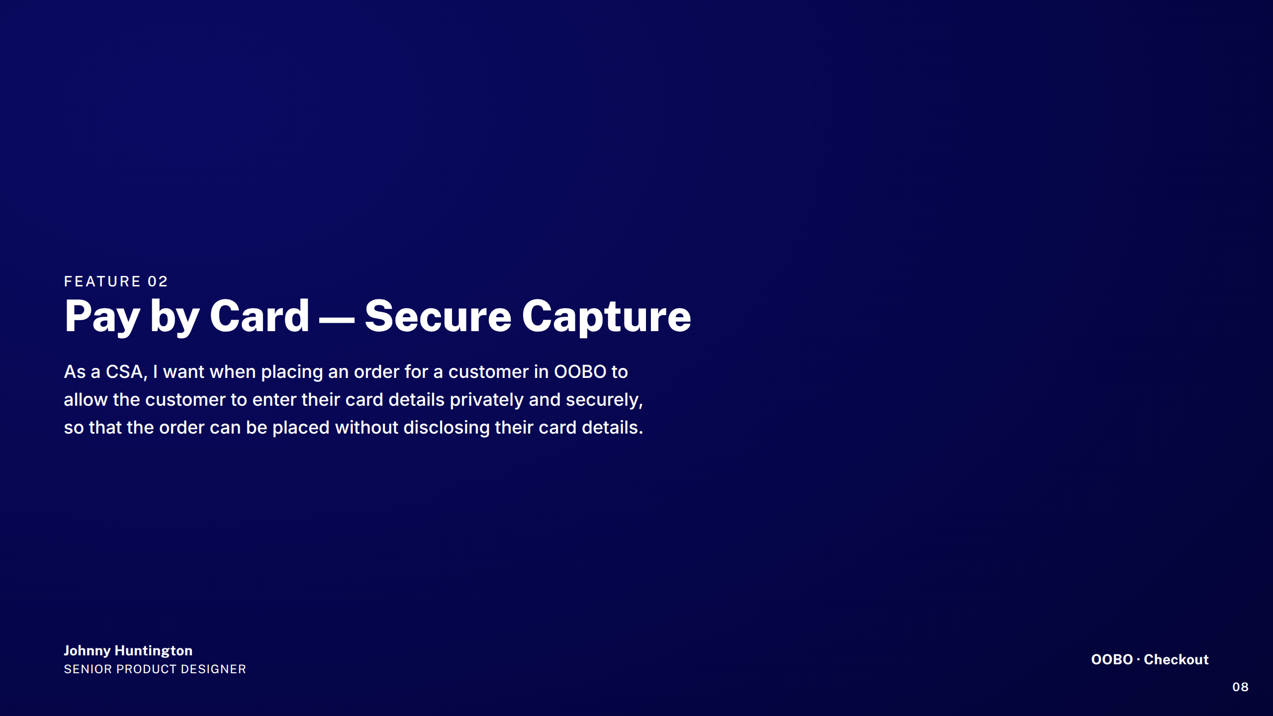 Section: Pay by Card