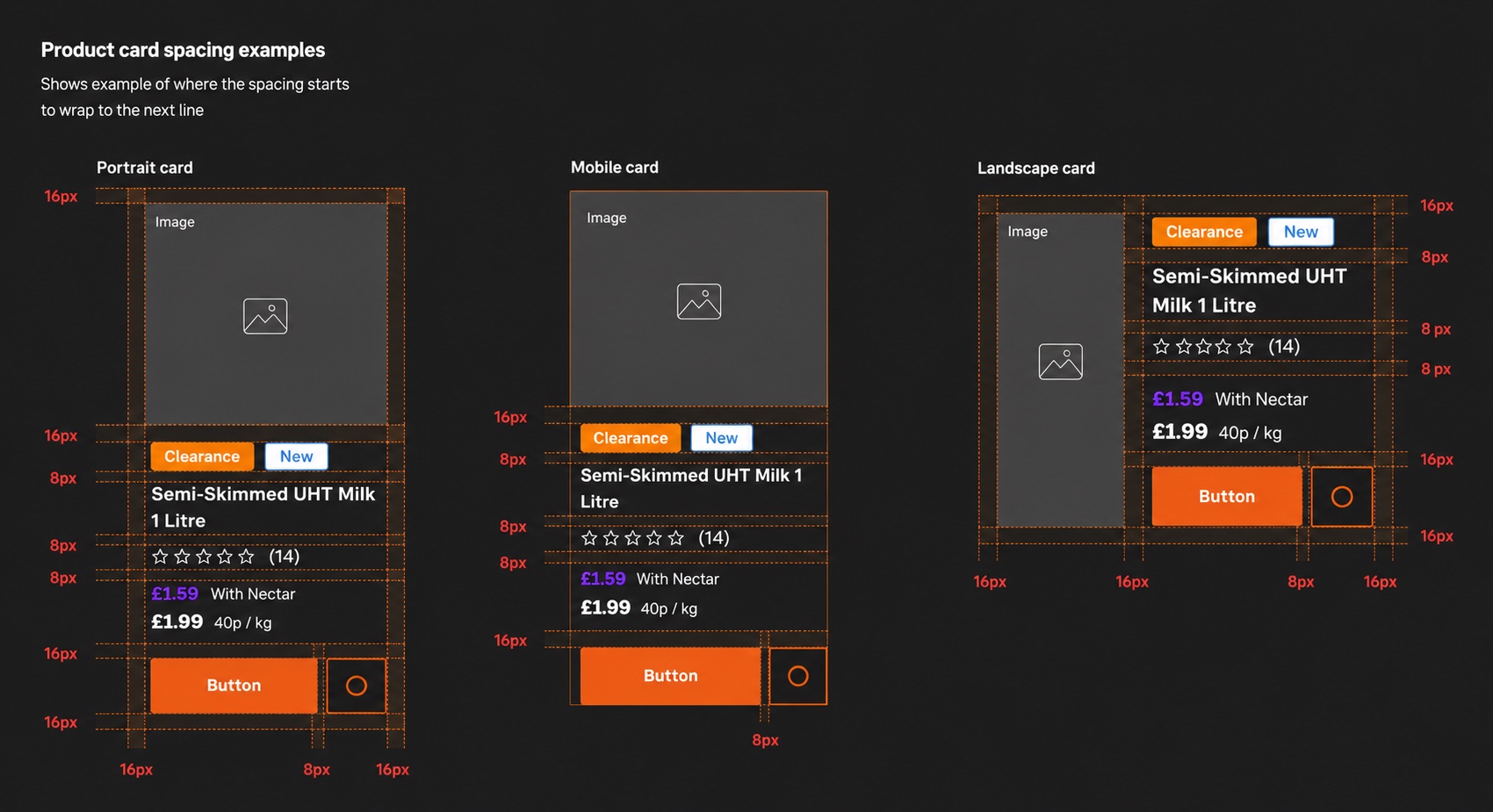 Sainsbury's design system — pattern library