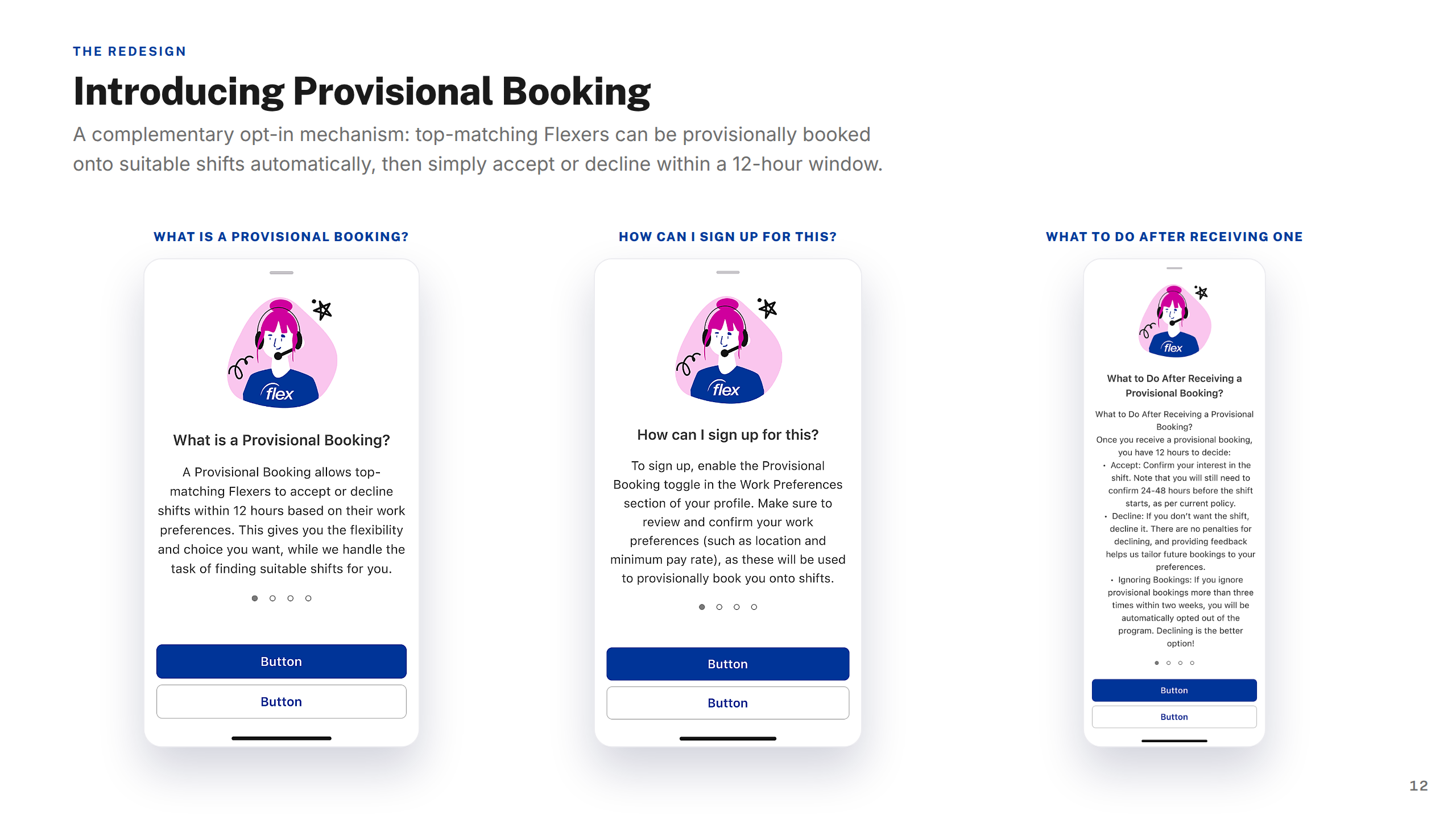 Screens — Provisional Booking