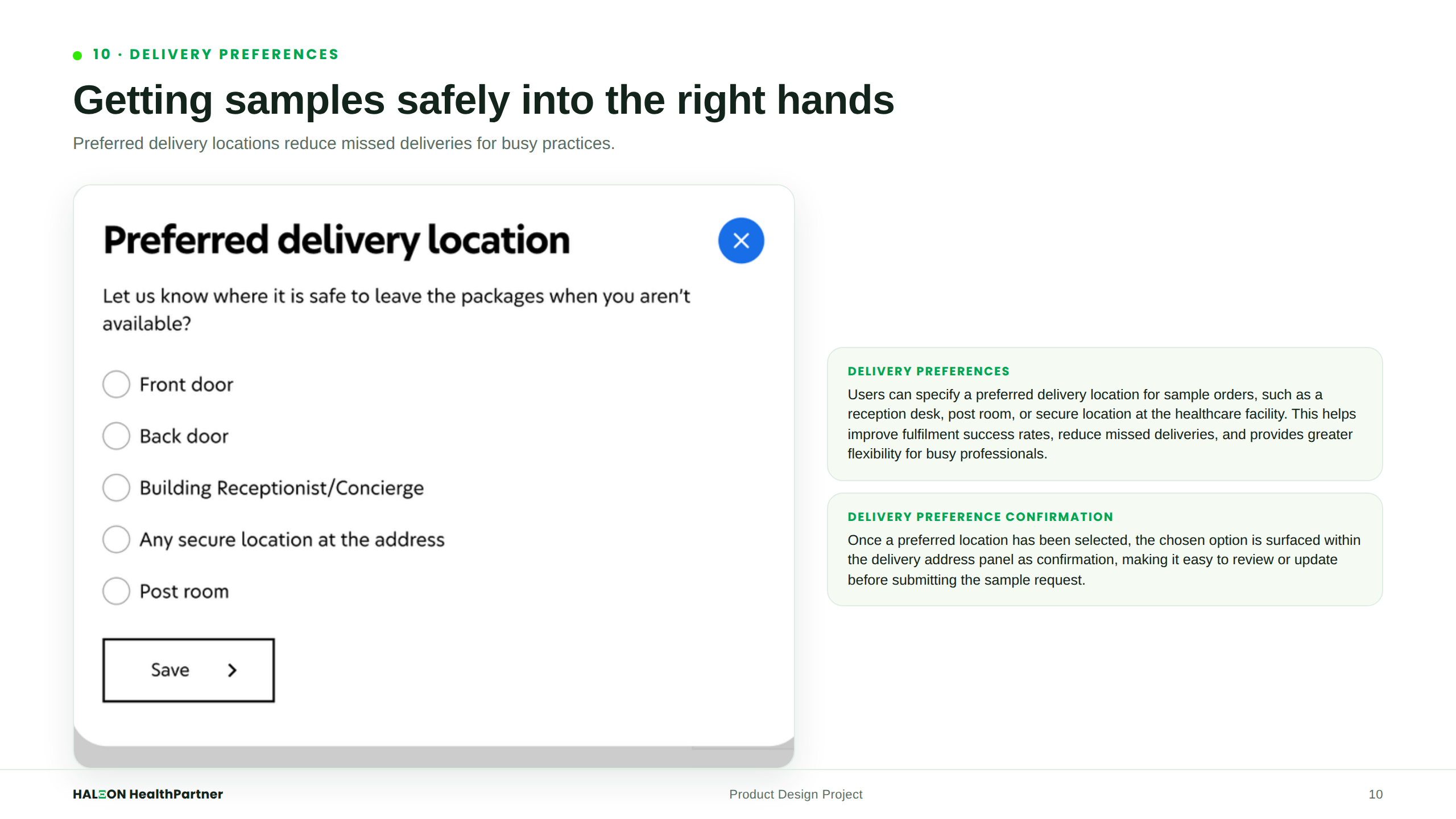 Delivery Preferences