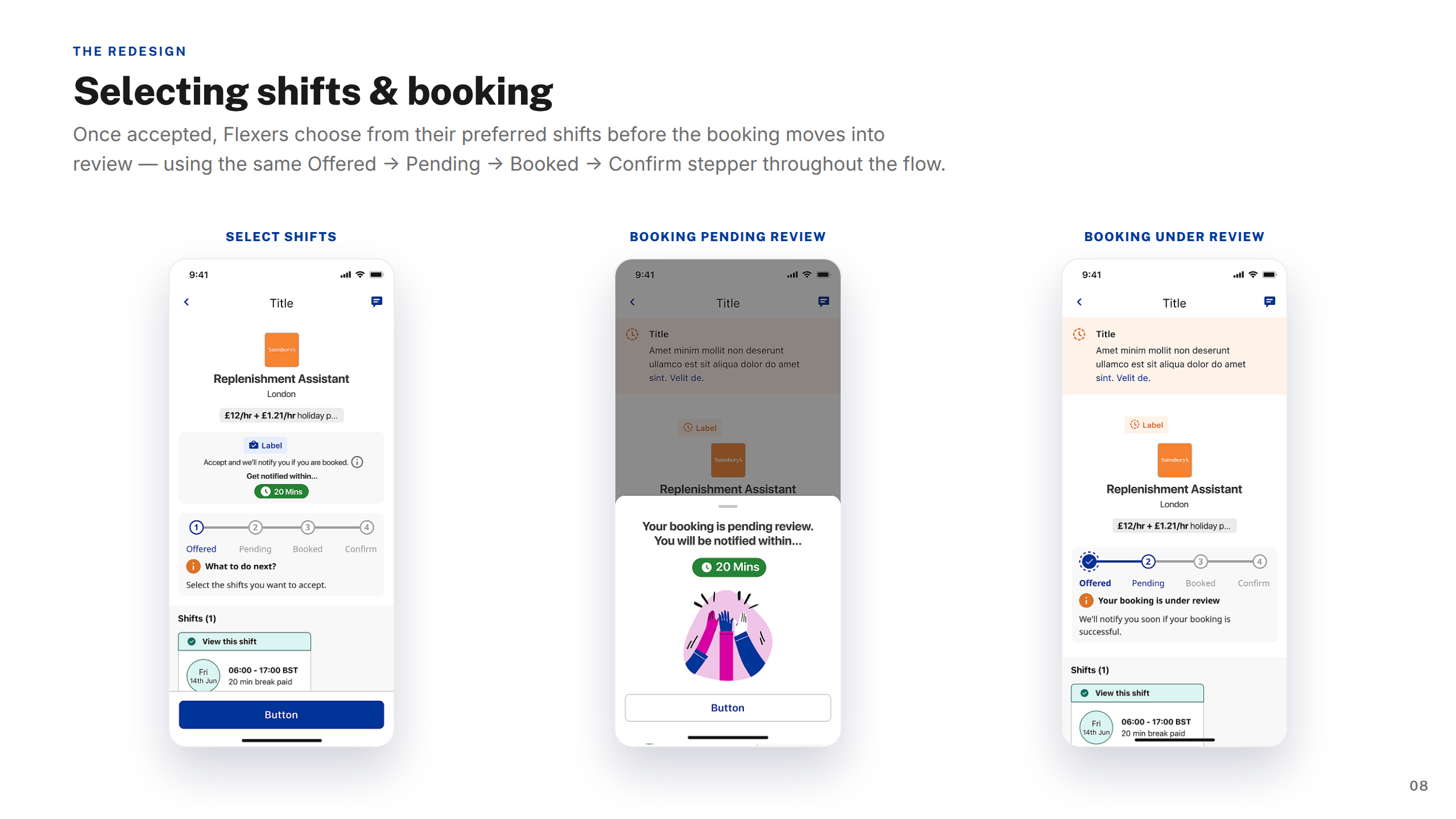 Screens — Select & Book