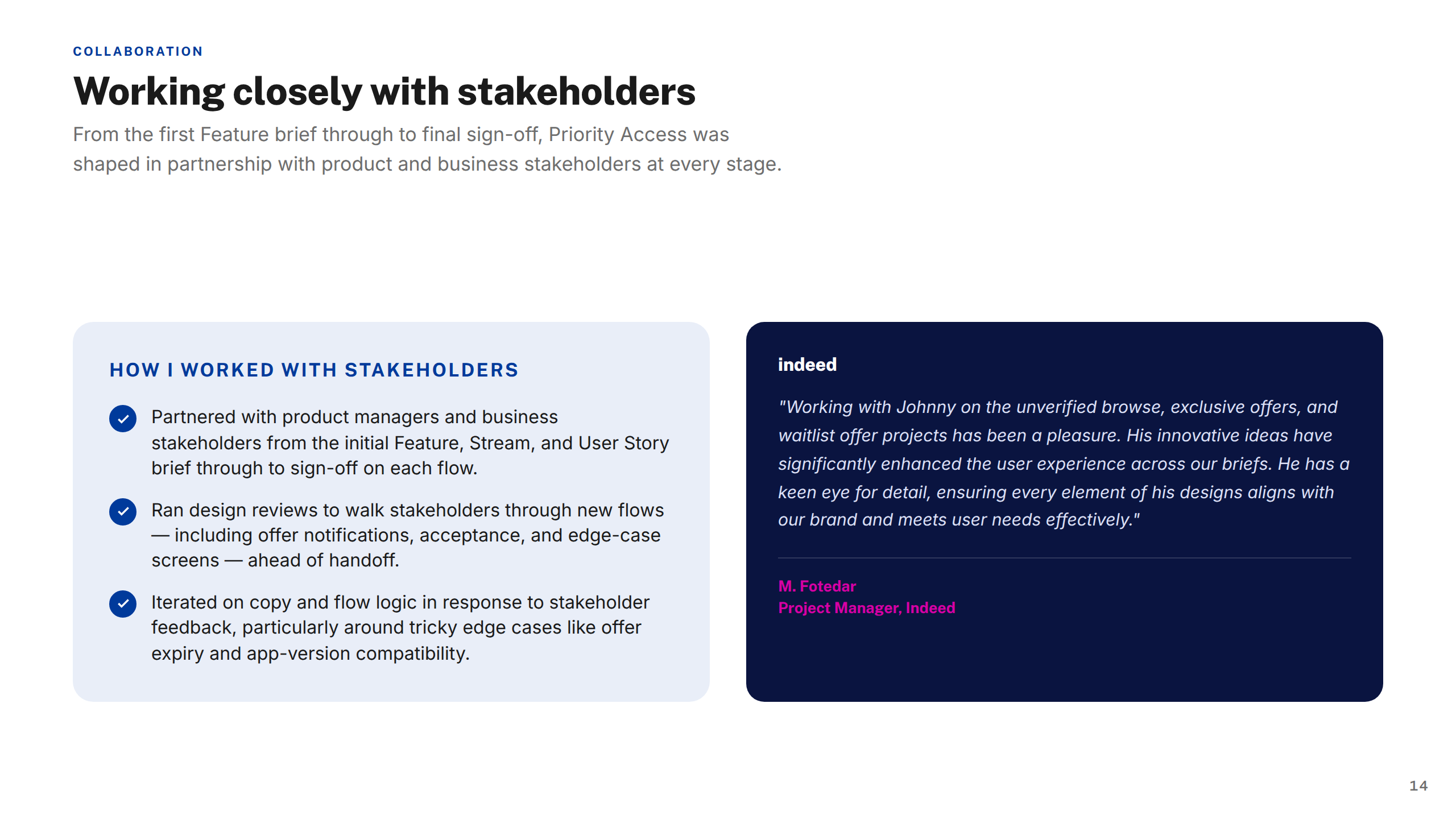 Working with Stakeholders