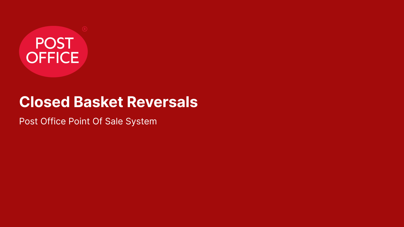 Closed Basket Reversals 1